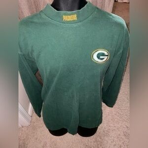 Men’s used size M medium NFL starter Green Bay Packers mock shirt